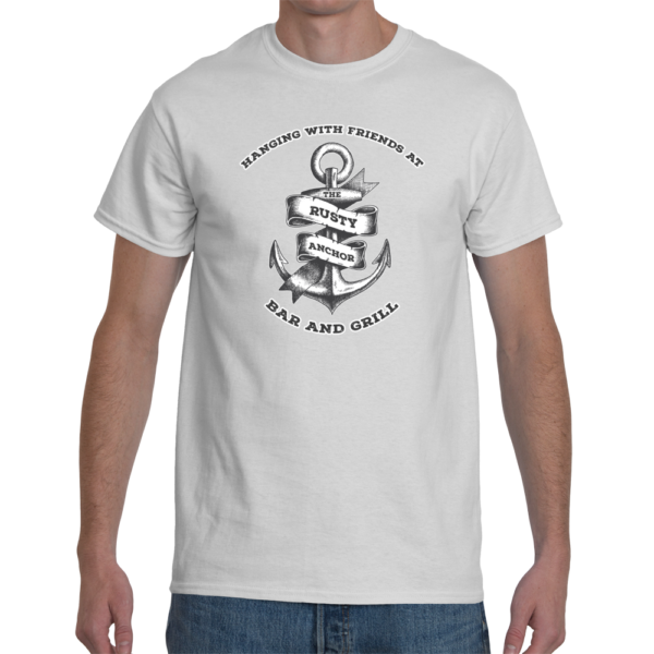rusty anchor bar and grill white t-shirt