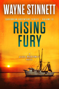 The book cover of Wayne Stinnet's novel, Rising Fury